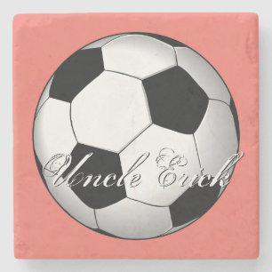 Incredible Soccer Sport Budget Monogram Stone Coaster