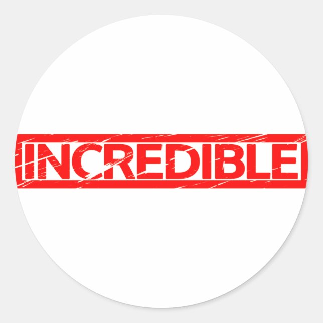 Incredible Stamp Classic Round Sticker (Front)