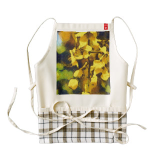 Incredible yellow flowers zazzle HEART apron
