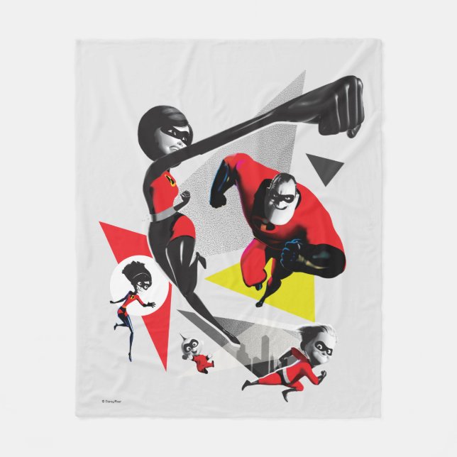 Incredibles 2 | Battling Villainy Fleece Blanket (Front)
