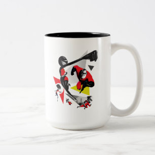 Incredibles 2   Battling Villainy Two-Tone Coffee Mug