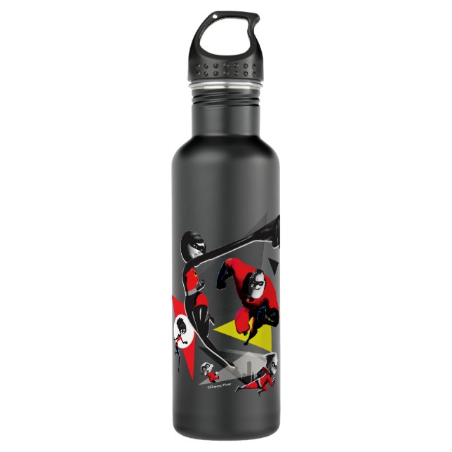 Incredibles 2 | Battling Villainy Water Bottle (Front)
