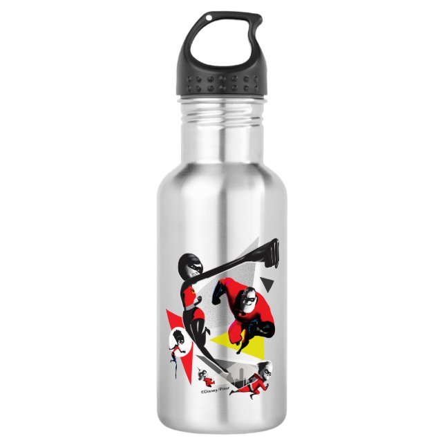 Incredibles 2 | Battling Villainy Water Bottle (Front)
