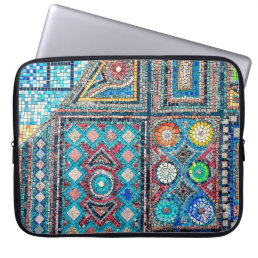 incredibly beautiful and vivid ancient mosaic on t laptop sleeve