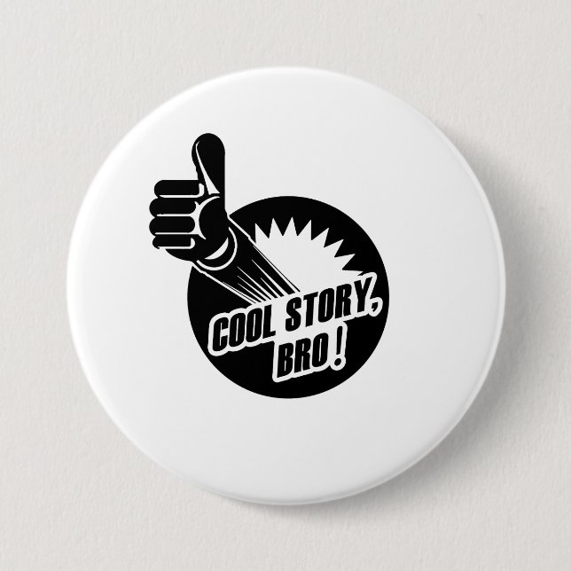 Incredistory Cool Story Bro Button (Front)