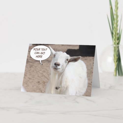 Incredulous Goat Greeting Card