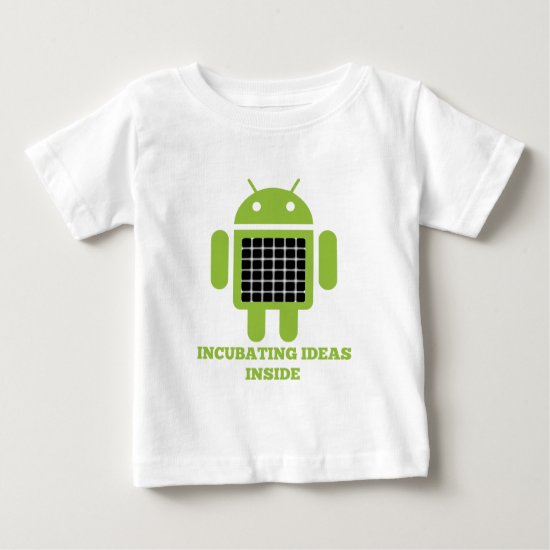 Incubating Ideas Inside (Bug Droid Grid Illusion) Baby T-Shirt