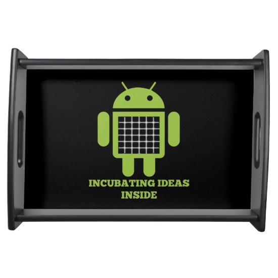 Incubating Ideas Inside Bug Droid Grid Illusion Serving Tray