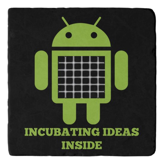 Incubating Ideas Inside Bug Droid Grid Illusion Trivet