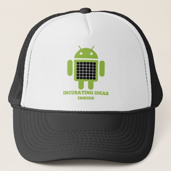 Incubating Ideas Inside (Bug Droid Grid Illusion) Trucker Hat