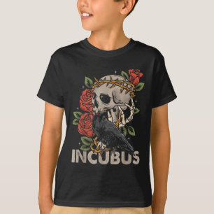 Incubus Crow Left Skull Flower Halloween Costume T-Shirt