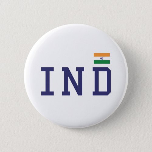 IND India Flag in Tricolor Desi Indian Patriotic Button