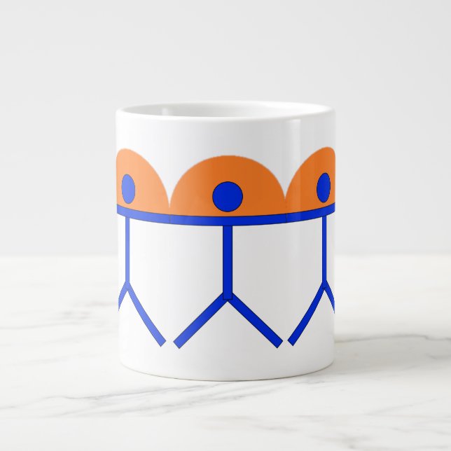 Indalo Man Blue and Orange Sun Giant Coffee Mug (Front)