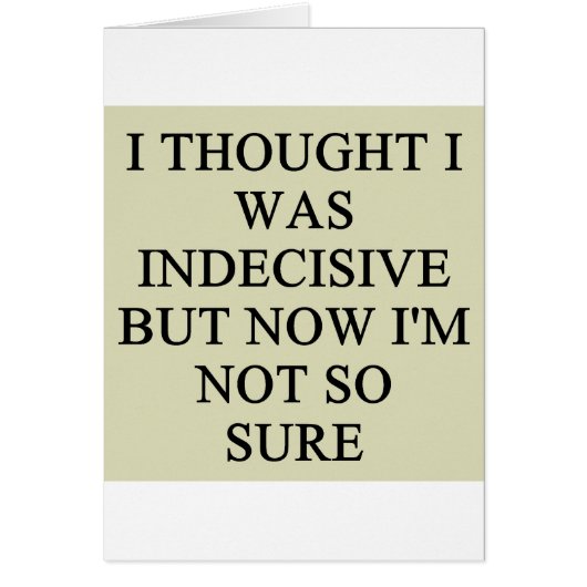 indecision doubt design cards (Front)