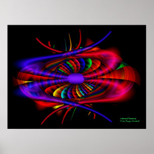 Indented Parabola Fine Fractal Art Poster