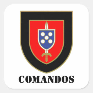 Indentification badge Commands Square Sticker