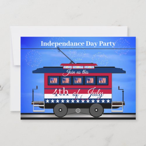 Independance Day 4th of July Party BBQ Fireworks Invitation