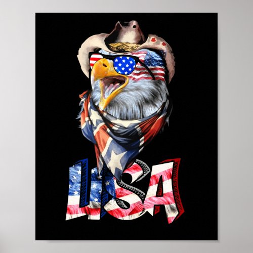 Independence 4th of July American Flag USA Poster