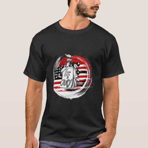 Independence 4Th Of July Stylish Colorful T_Shirt