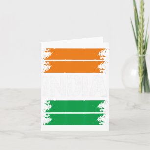 Independence Day 15 August 1947 Indian Flag Patrio Card