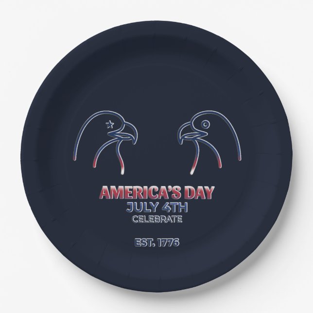 Independence Day 2026 Paper Plates (Front)