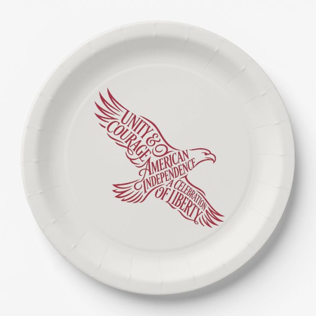 Independence Day 2026 Paper Plates (Front)