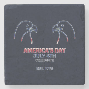 Independence Day 2026 Stone Coaster