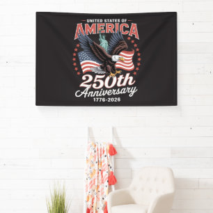 Independence Day 250th Anniversary USA Banner