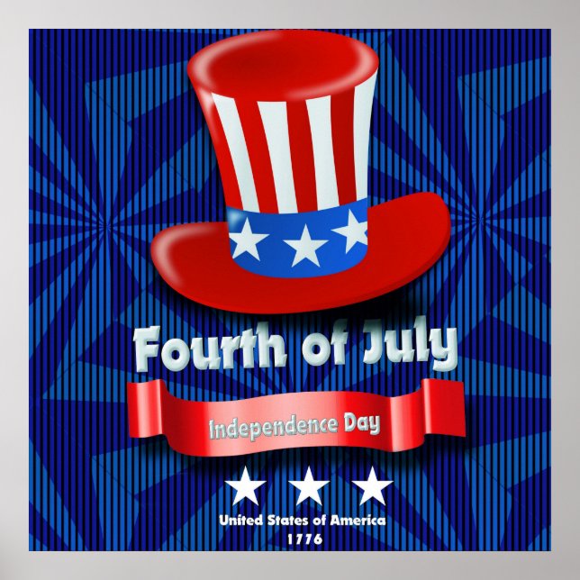 Independence Day 4th July Poster (Front)