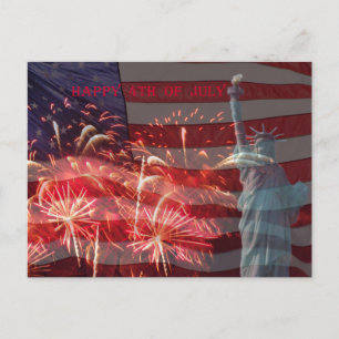 Independence Day 4th of July Firework Postcard