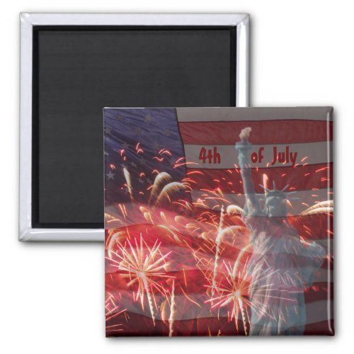 Independence Day 4th of July Fireworks Magnet