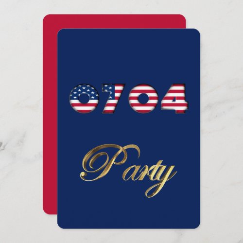 Independence Day 4th of July Party Invitation USA