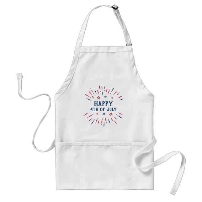 Independence Day 4th Of July Patriotic American Adult Apron (Front)