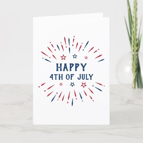 Independence Day 4th Of July Patriotic American Holiday Card