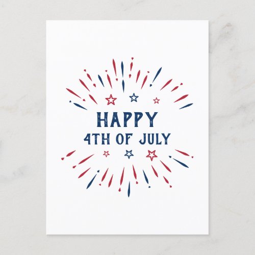 Independence Day 4th Of July Patriotic American Holiday Postcard