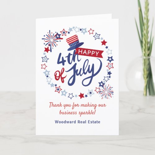 Independence Day 4th of July Promotional Marketing Holiday Card