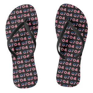 Independence Day 4th of July Stars and Stripes USA Flip Flops