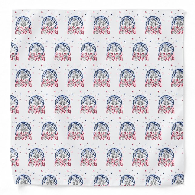 Independence Day American Eagle Stars Bandana (Front)