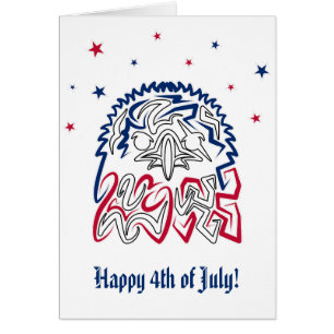 Independence Day American Eagle Stars Cards