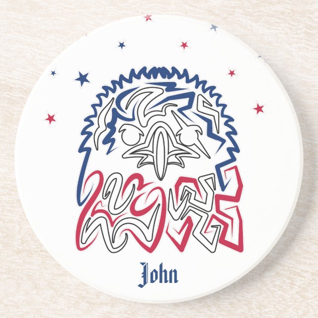 Independence Day American Eagle Stars Coaster (Front)