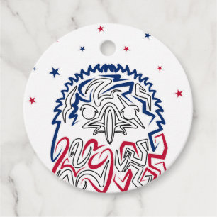 Independence Day American Eagle Stars Favor Tags