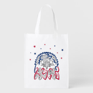Independence Day American Eagle Stars Grocery Bag