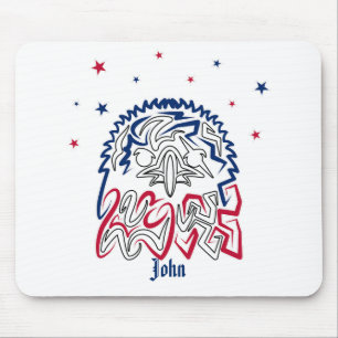 Independence Day American Eagle Stars Mouse Pad