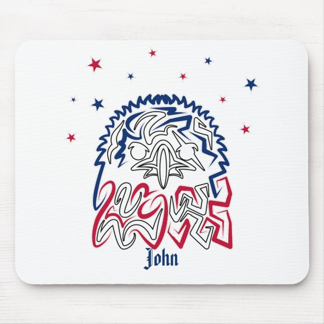 Independence Day American Eagle Stars Mouse Pad (Front)