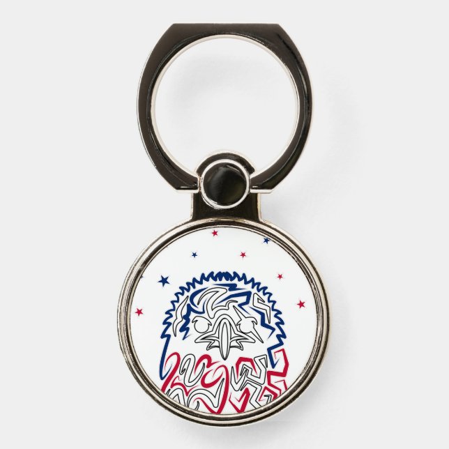 Independence Day American Eagle Stars Phone Ring Stand (Front)