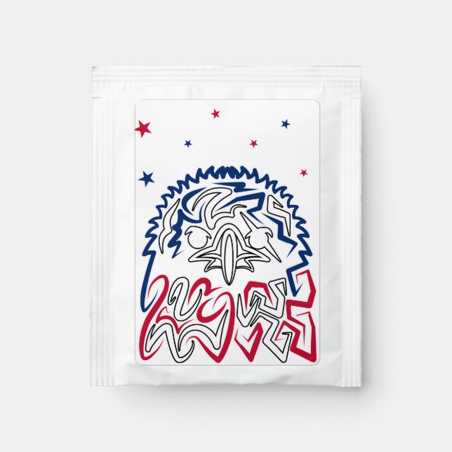 Independence Day American Eagle Stars Tea Bag Drink Mix (Front)