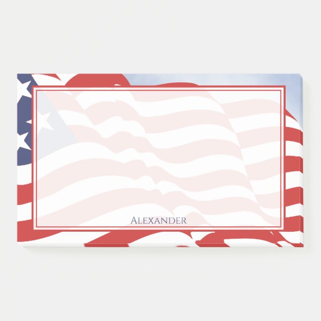 Independence Day American Flag Illustration Post-it Notes (Front)