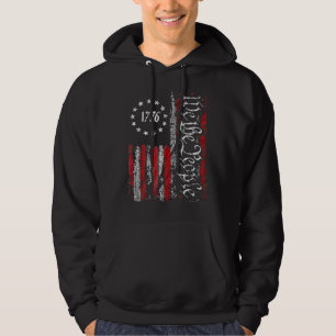 Independence Day American Flag Patriotic 1776 We T Hoodie