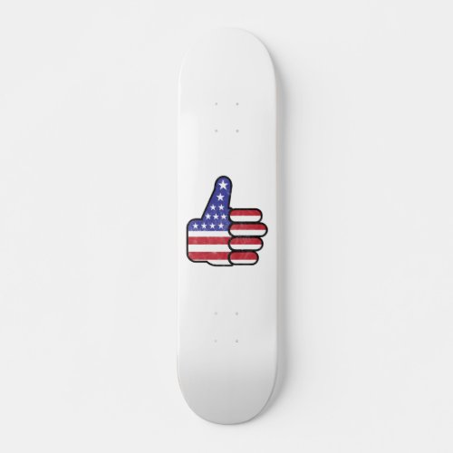 Independence Day American Flag Thumbs Up Tee Skateboard