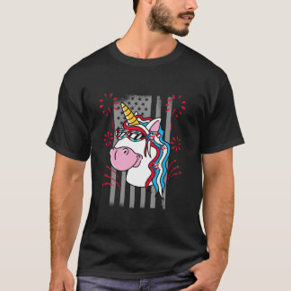 Independence Day Americorn Unicorn USA Party Ameri T-Shirt